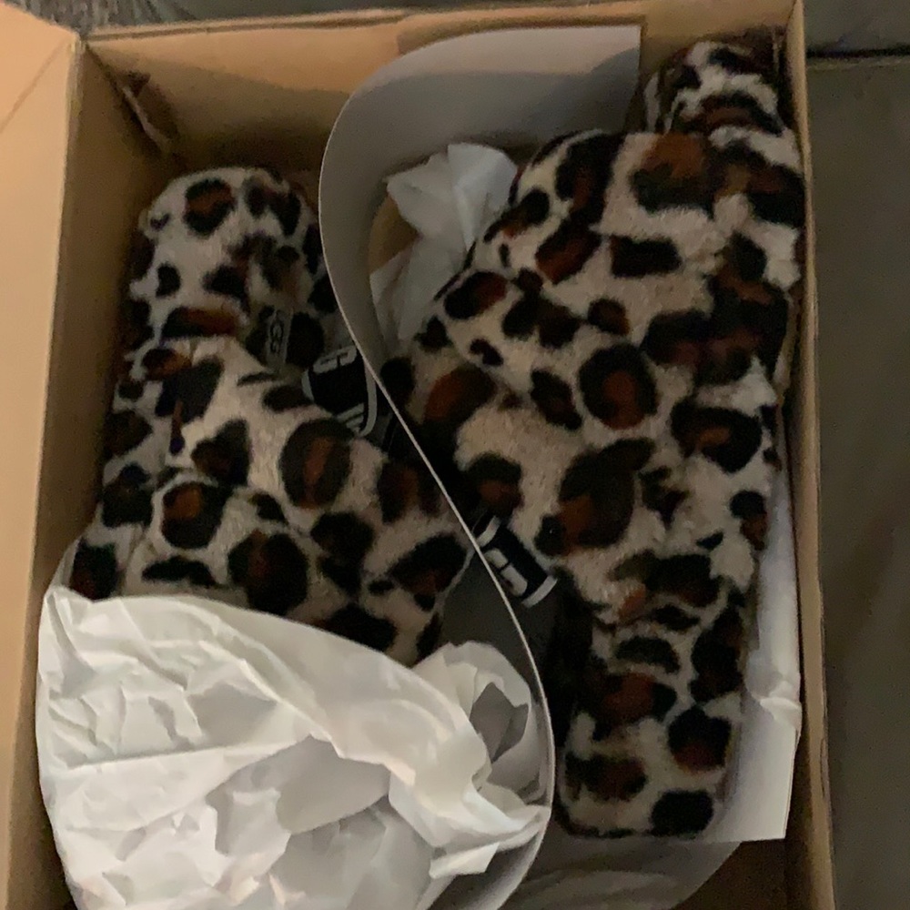UGG Fluff Yeah Slide Leopard